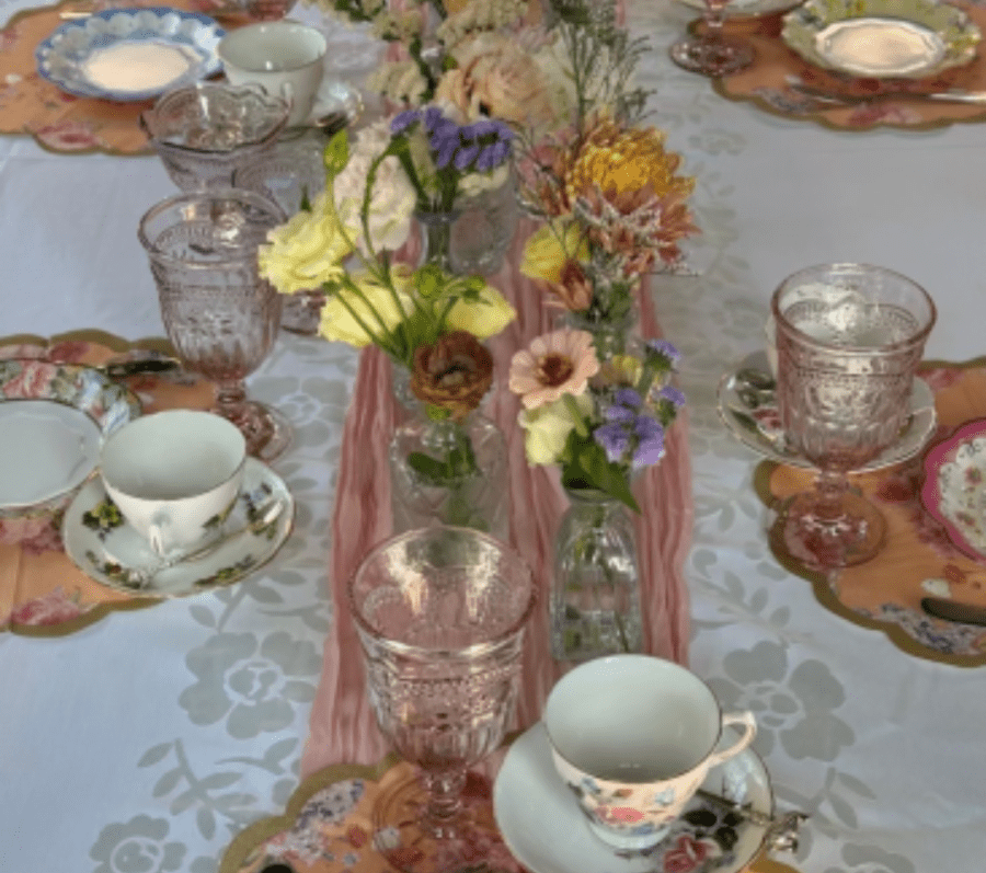 place setting at table