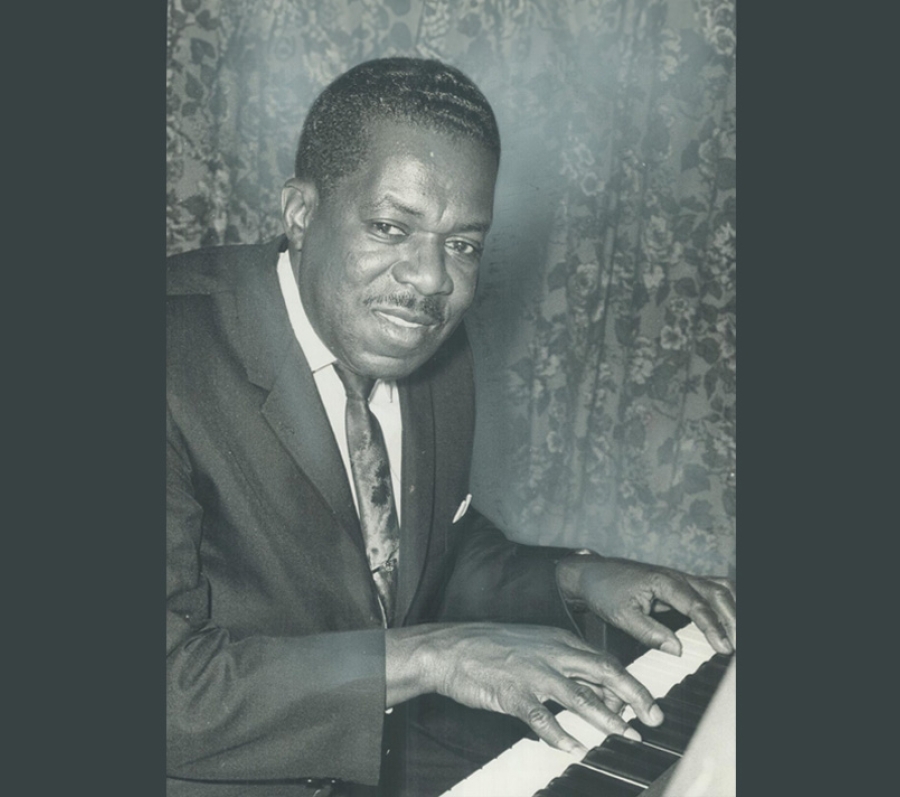 black man at the piano