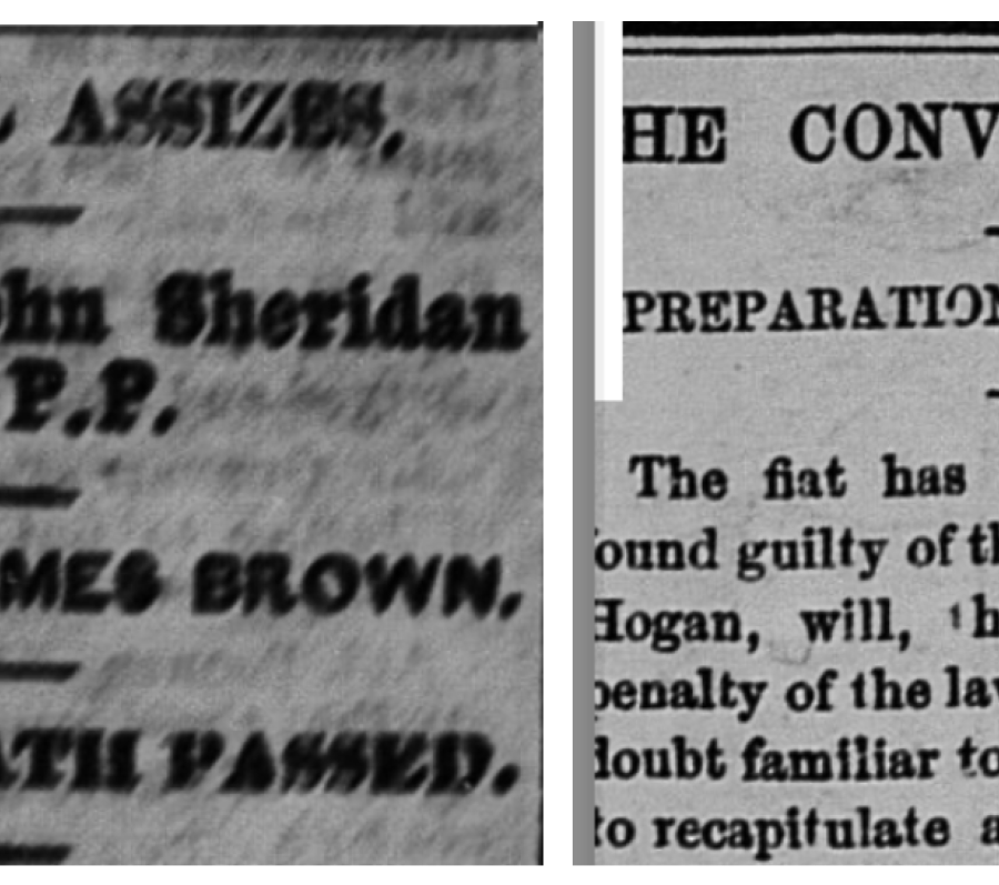 old newspaper clipping