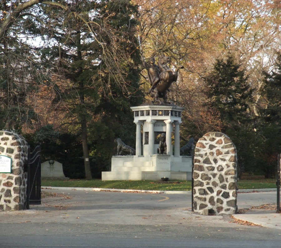 monument with man on horse