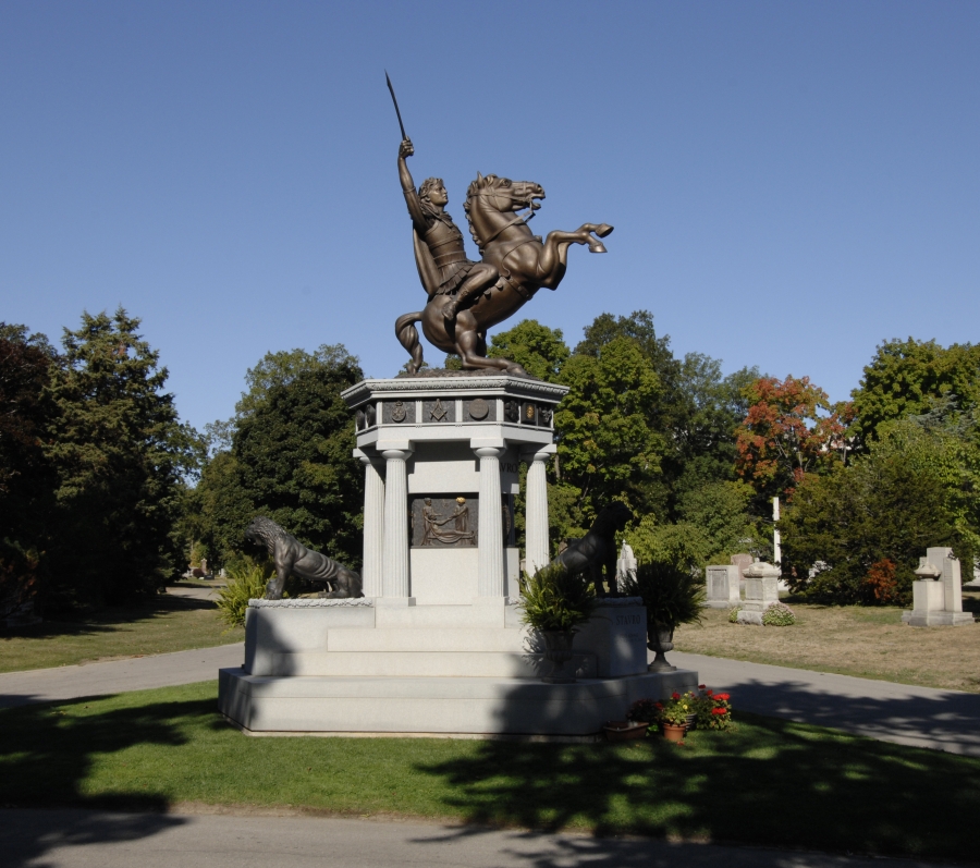 monument with man on horse