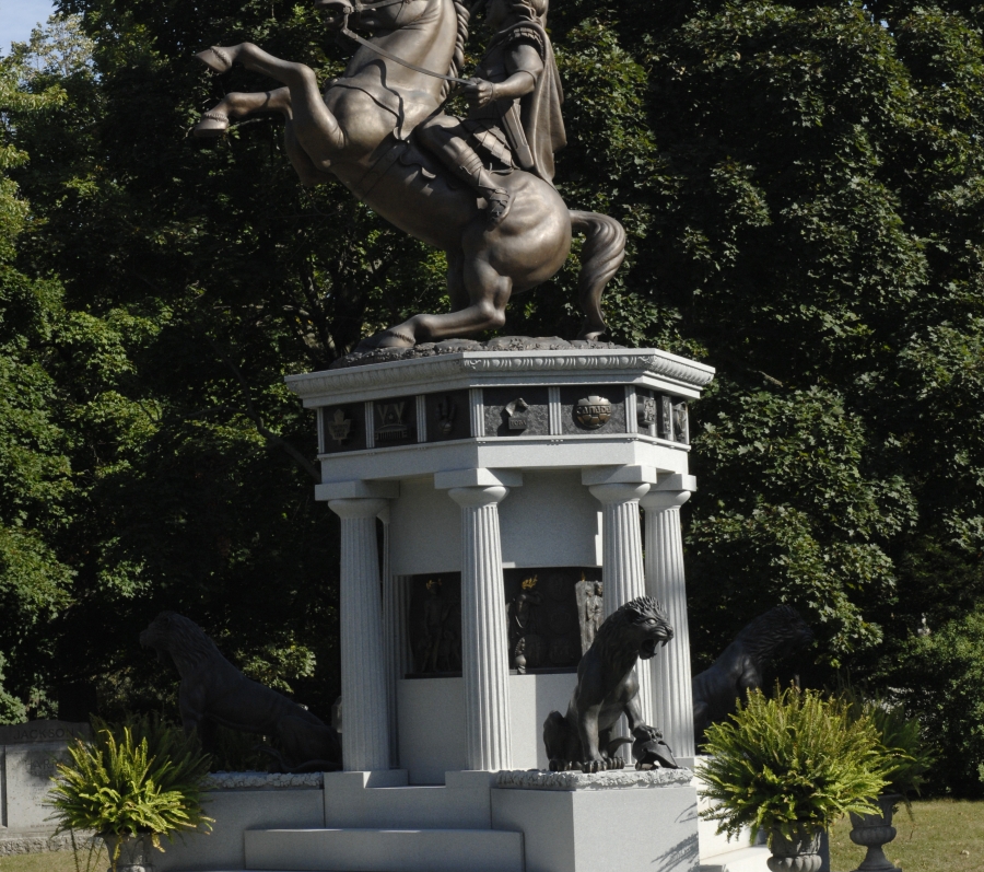monument with man on horse