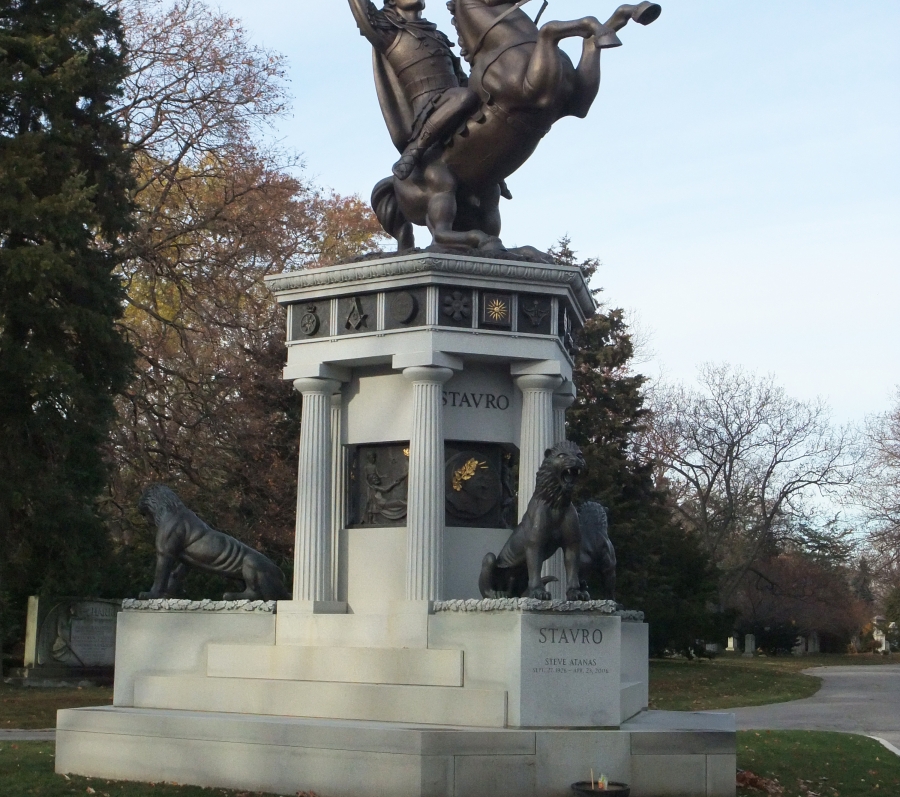monument with man on horse
