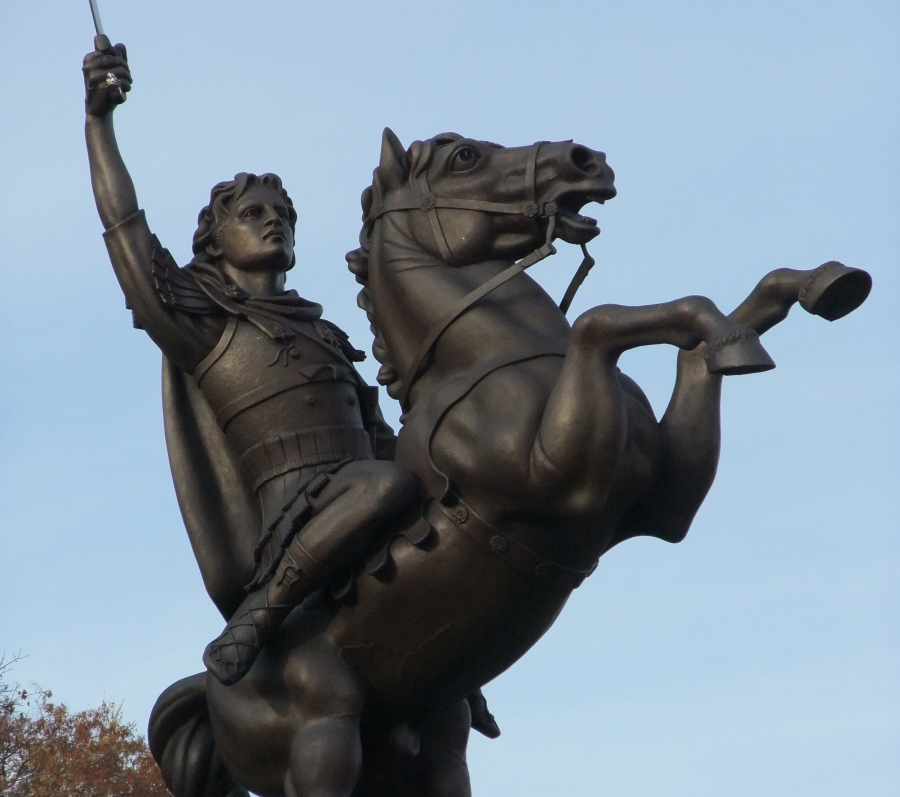 monument with man on horse