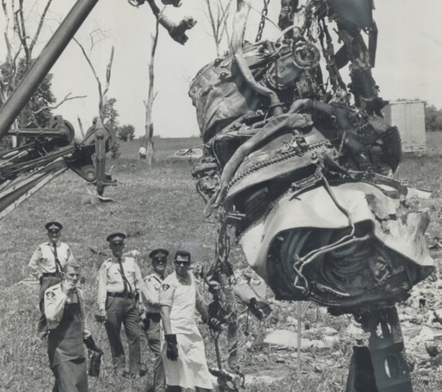 wreckage of air canada flight