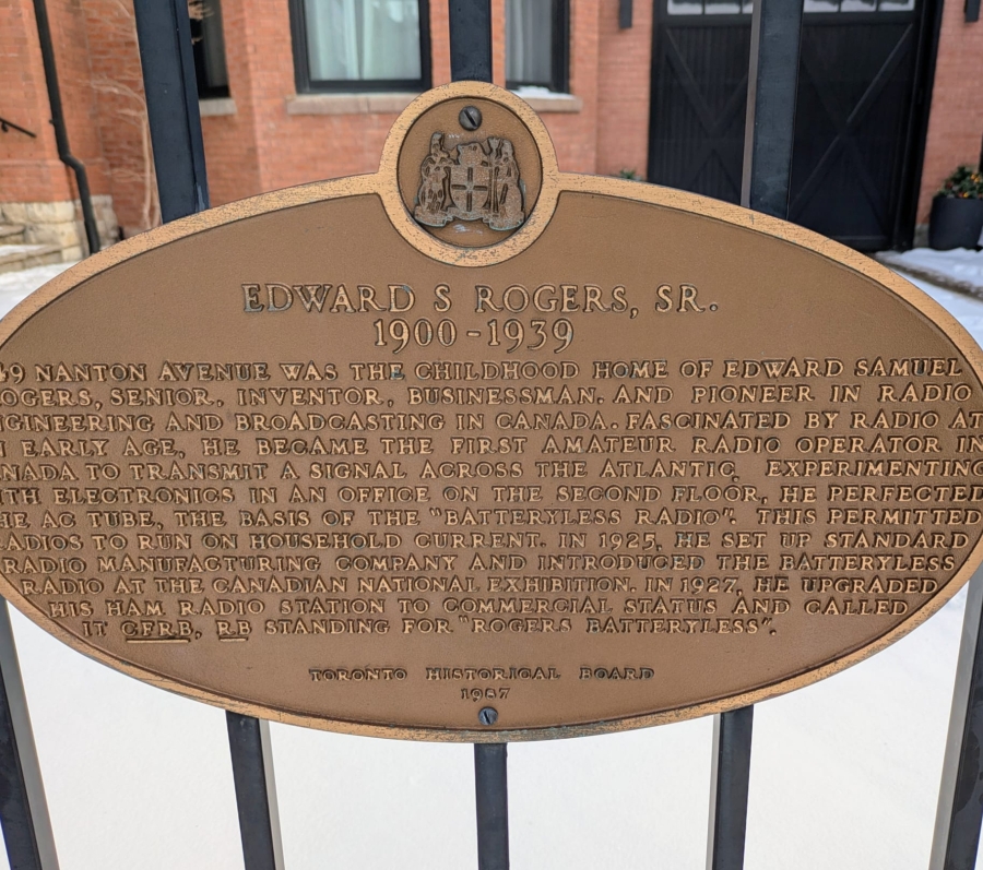 plaque outside of a house