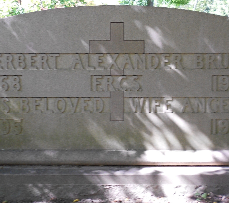 headstone of herbert alexander bruce