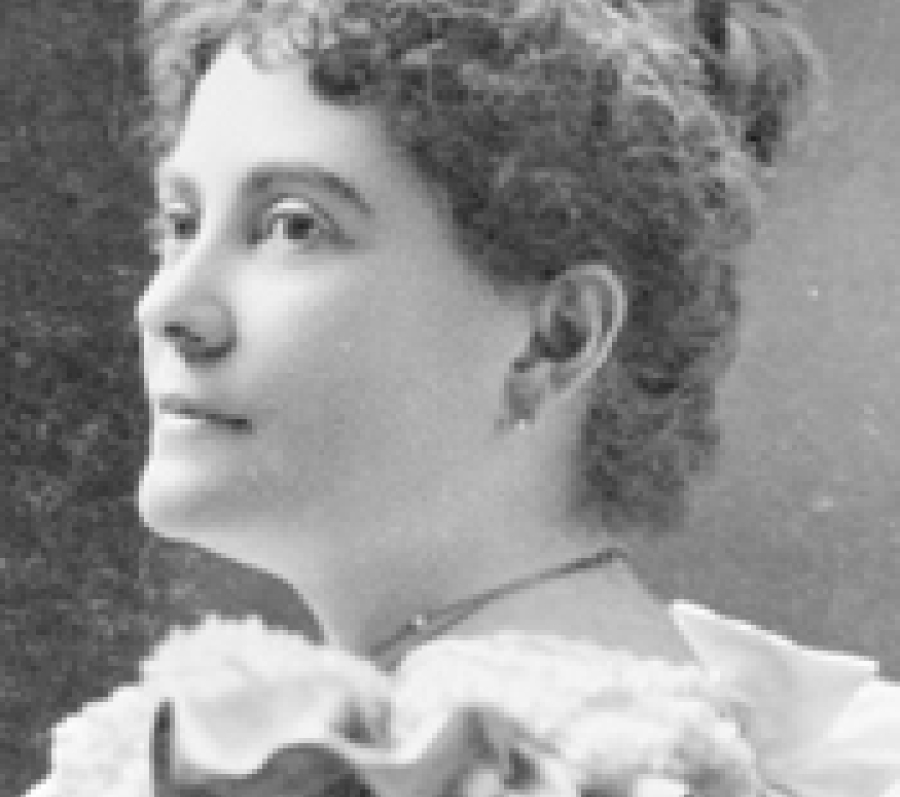 woman with her hair in a bun