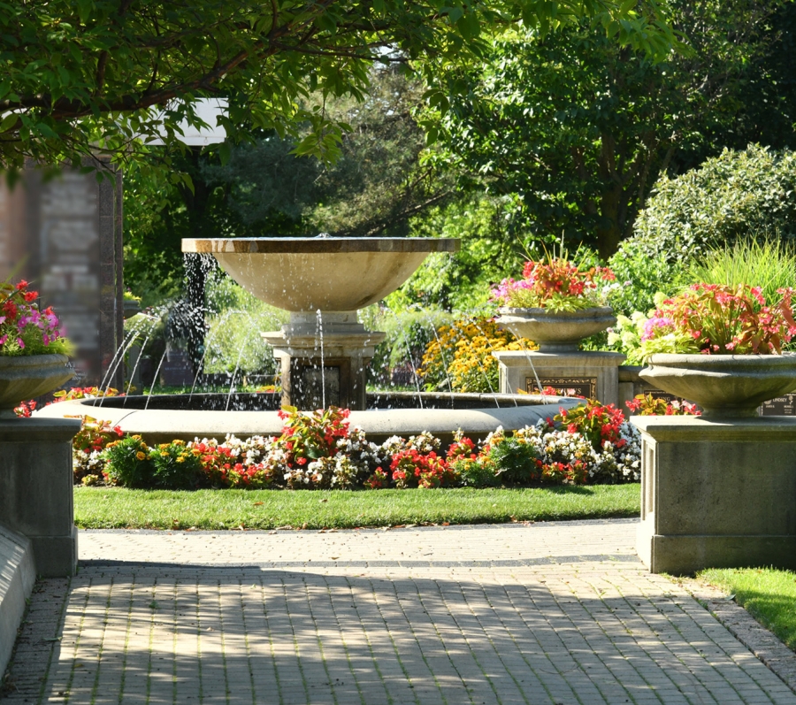 Fountain at Meadowvale Cemetery