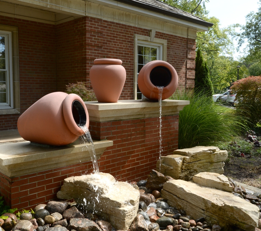 ceramic pots on their sides