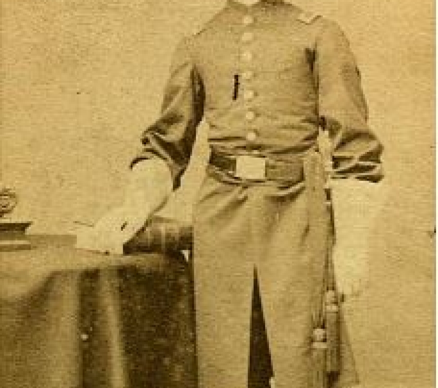 sepia image of black man in uniform