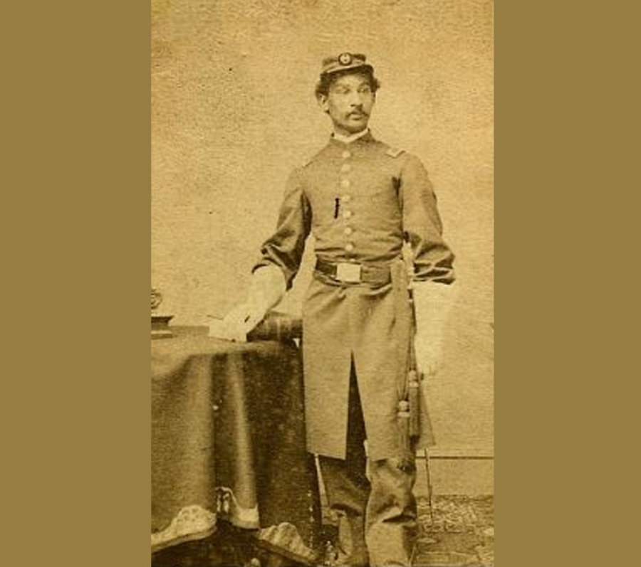 sepia image of black man in uniform