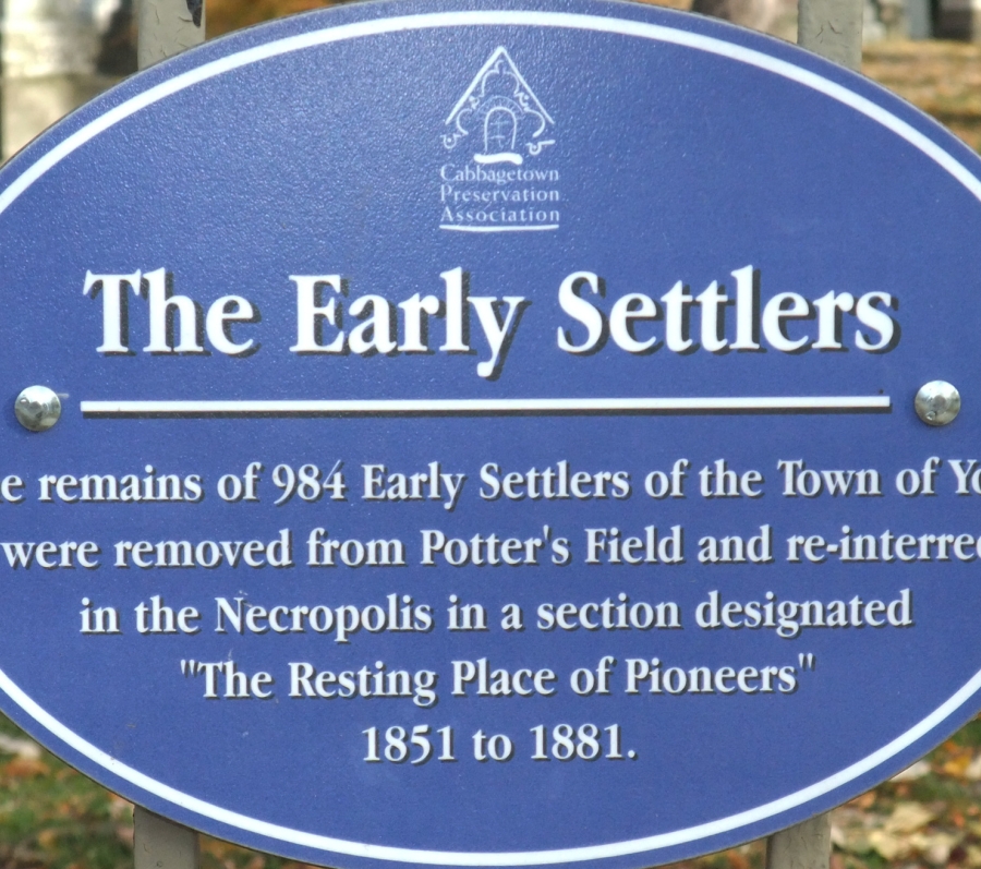 Early Settlers sign