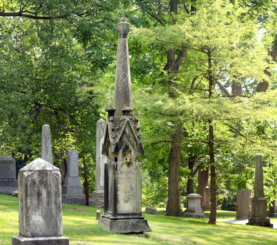 graves at Toronto Necropolis