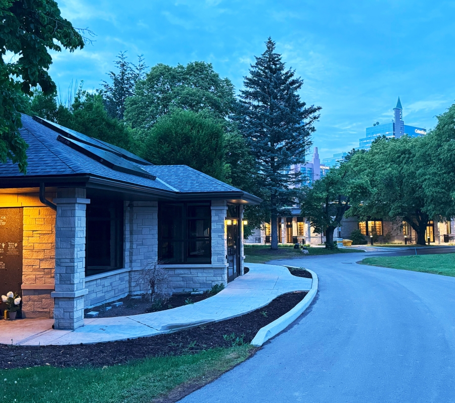 Niches in a columbarium