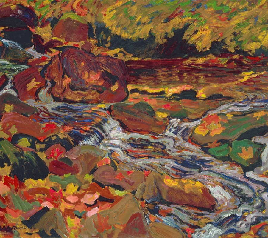 nature painting with lots of colours