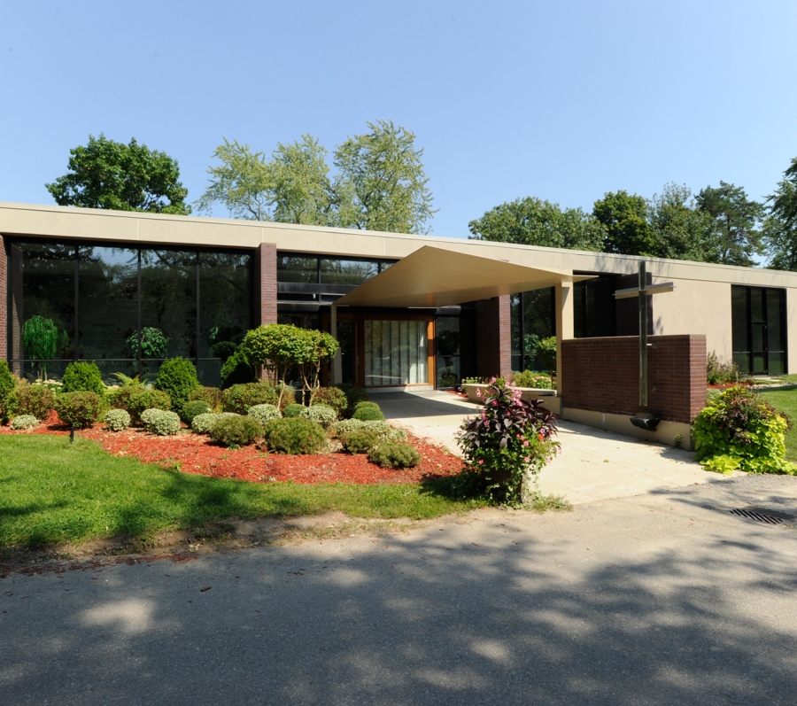 mausoleum entrance at Pine Hills
