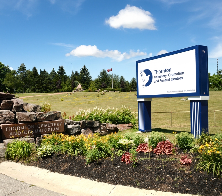 Sign of Thornton Cemetery, Cremation and Funeral Centre