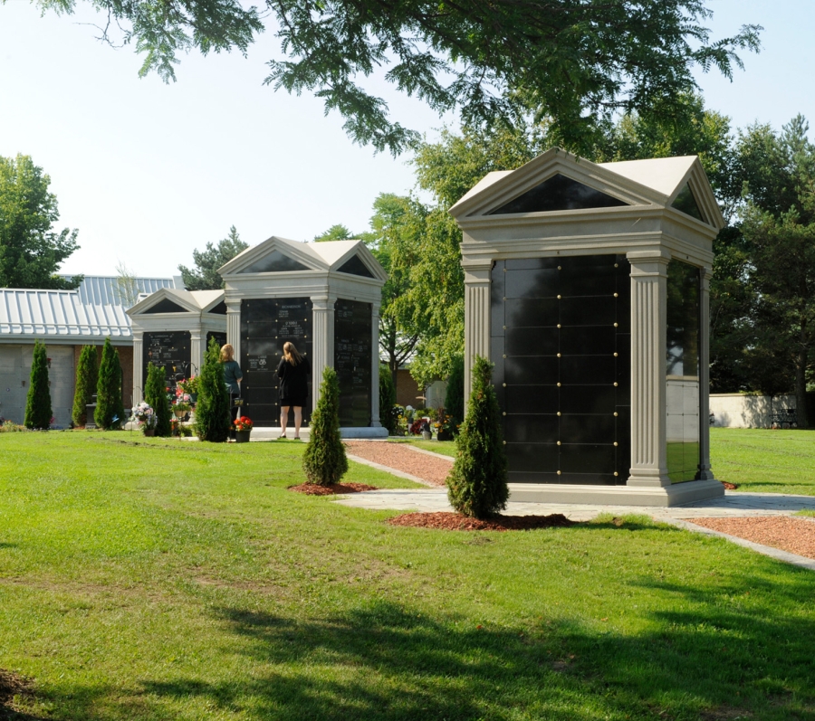 Outdoor niches at Thornton Cemetery