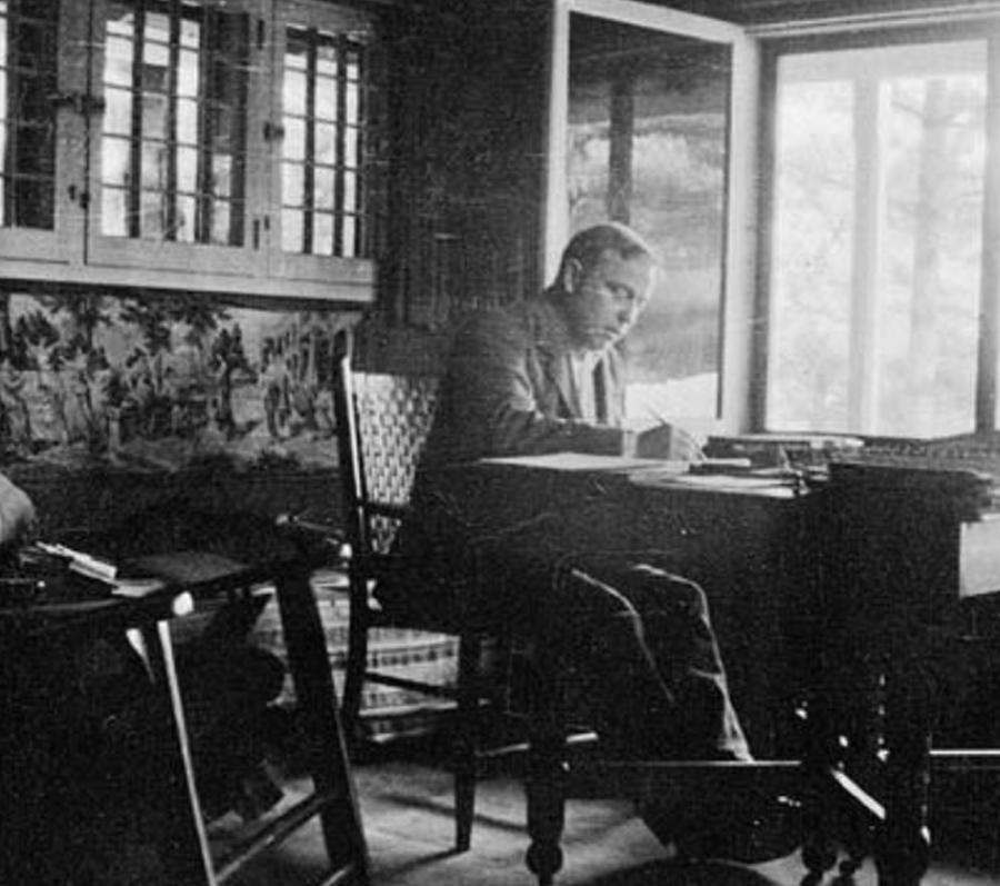 William Lyon Mackenzie King at his desk.