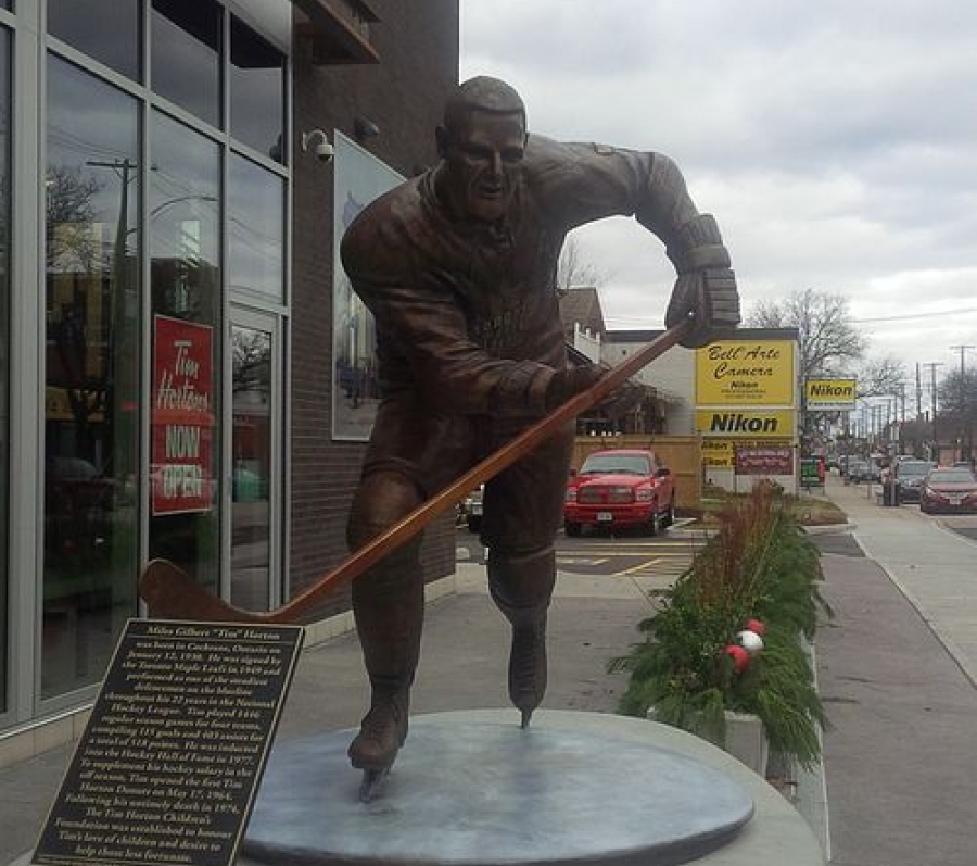 a statue of Tim Horton