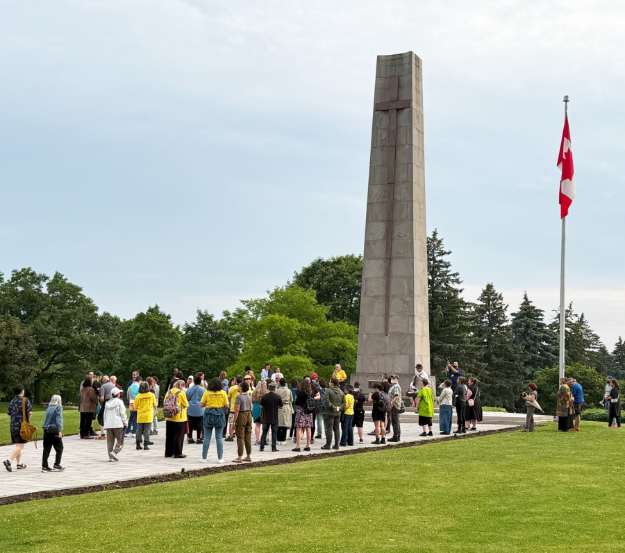 event at York Cemetery with lots of people