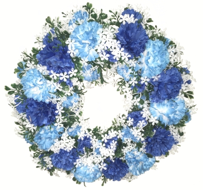 Blue Carnation wreath