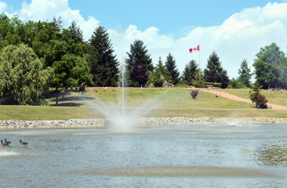 Pond at Thornton Cemetery, Cremation and Funeral Centre