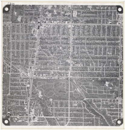 Aerial Shot of Mount Pleasant Cemetery, 1956