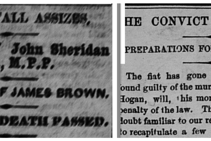 old newspaper clipping