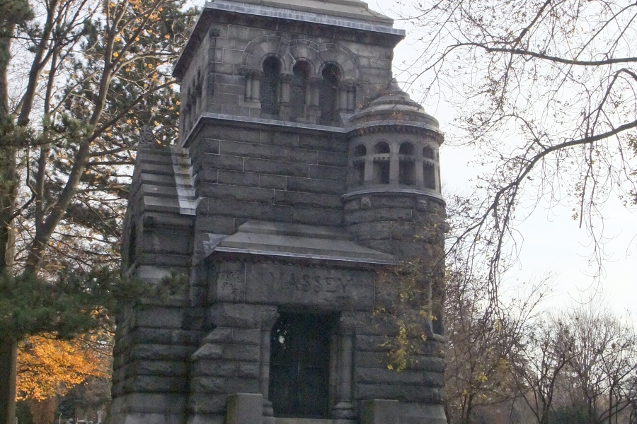 tall brick structure with steps