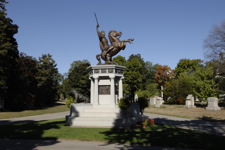 monument with man on horse