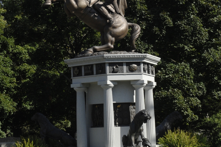 monument with man on horse