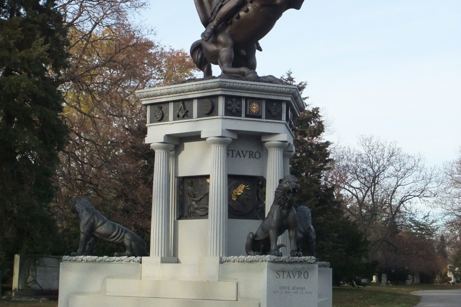 monument with man on horse