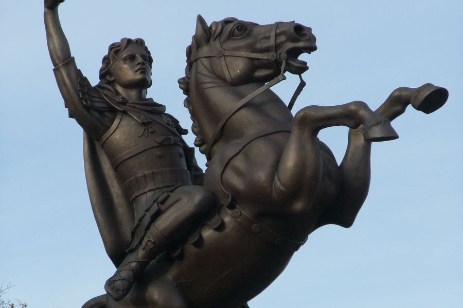 monument with man on horse