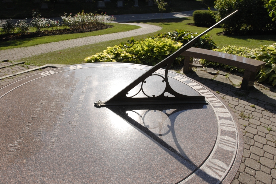 close up of mount pleasant sundial