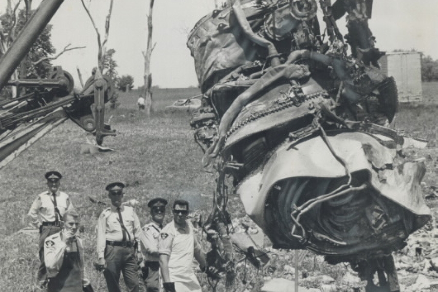 wreckage of air canada flight