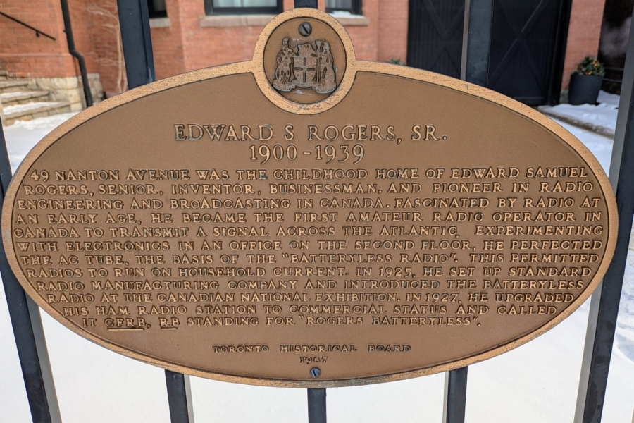 plaque outside of a house