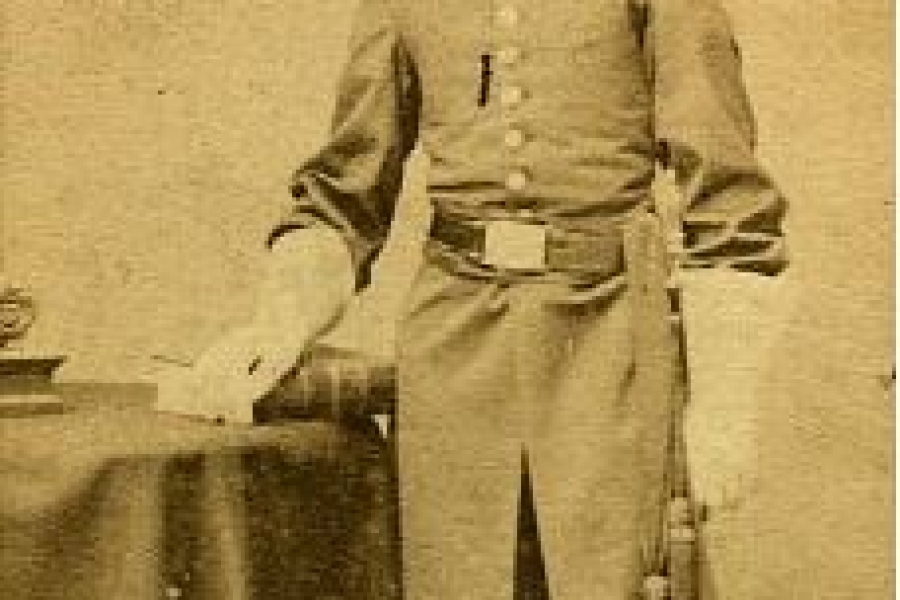 sepia image of black man in uniform