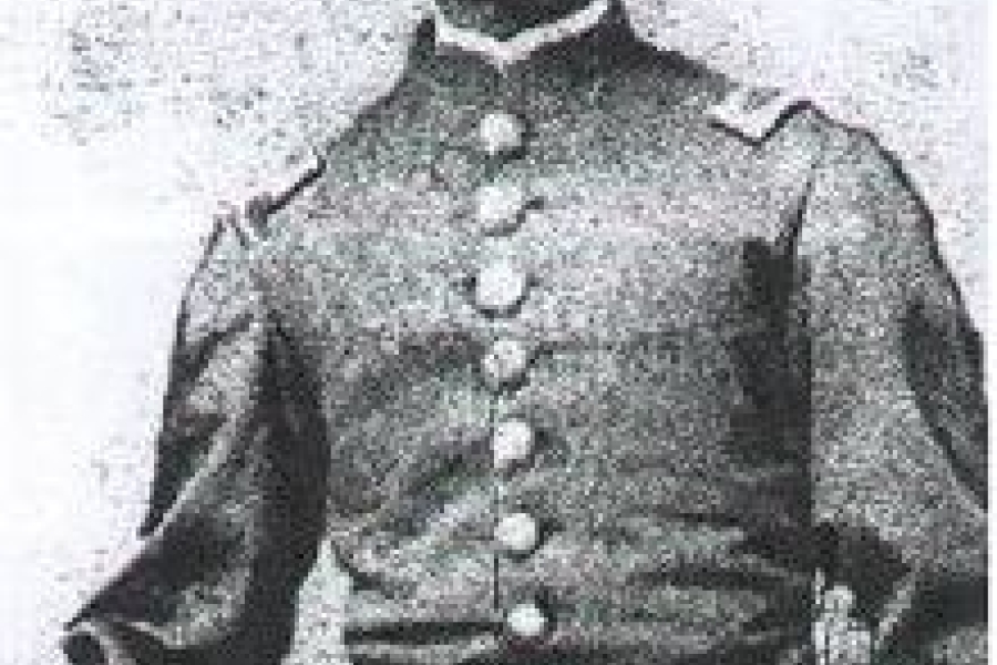 black man in soldier uniform