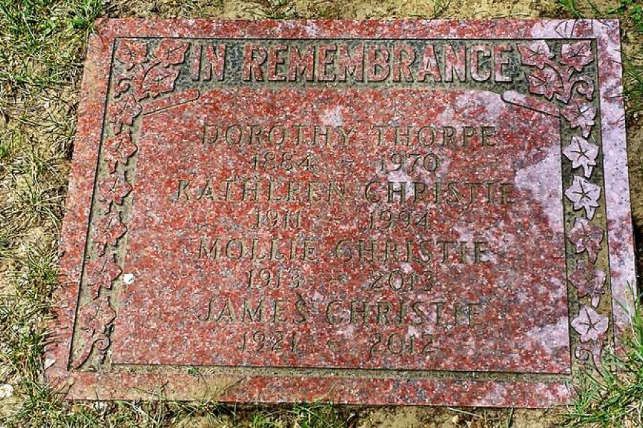 gravestone of Kay Christie