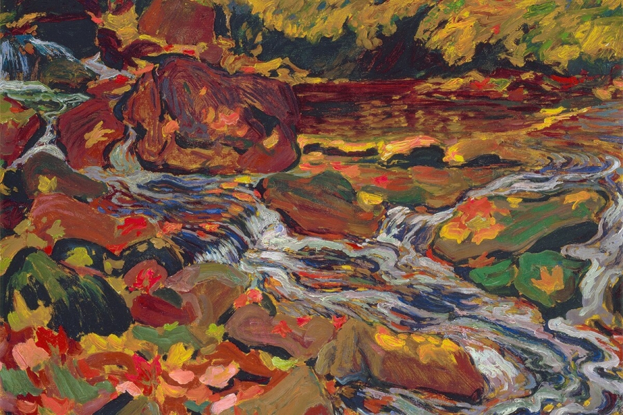 nature painting with lots of colours