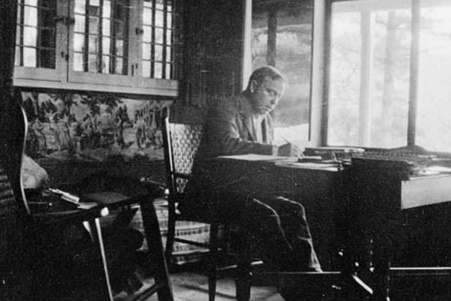 William Lyon Mackenzie King at his desk.
