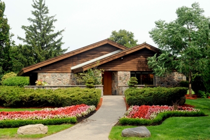 Peaceful view of Beechwood Cemetery, highlighting its tranquil grounds, mature trees, and historic memorials.