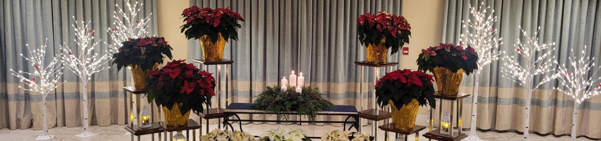 flowers and candle display