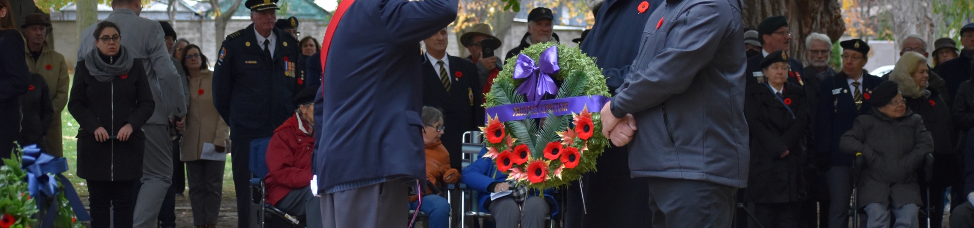 laying a wreath for Remembrance Day